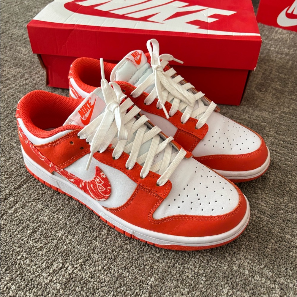 Nike Dunk Low white/rush orange paisley - Picture 2 of 3